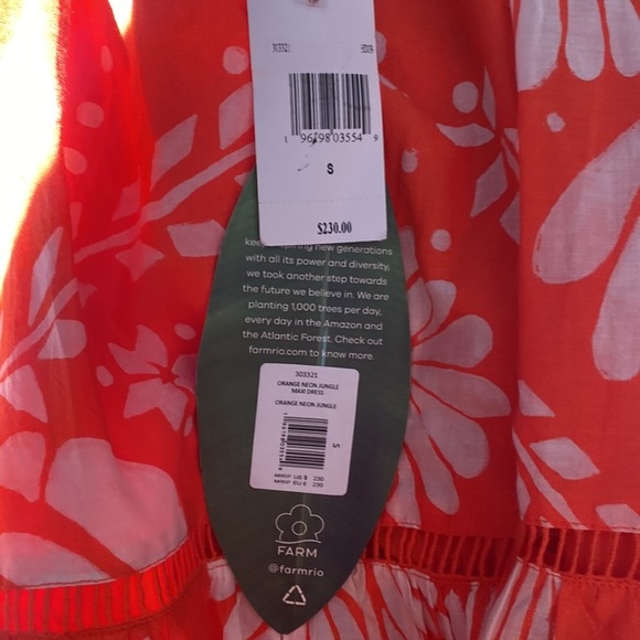 FARM Rio Orange Jungle Maxi Dress - Picture 3 of 4